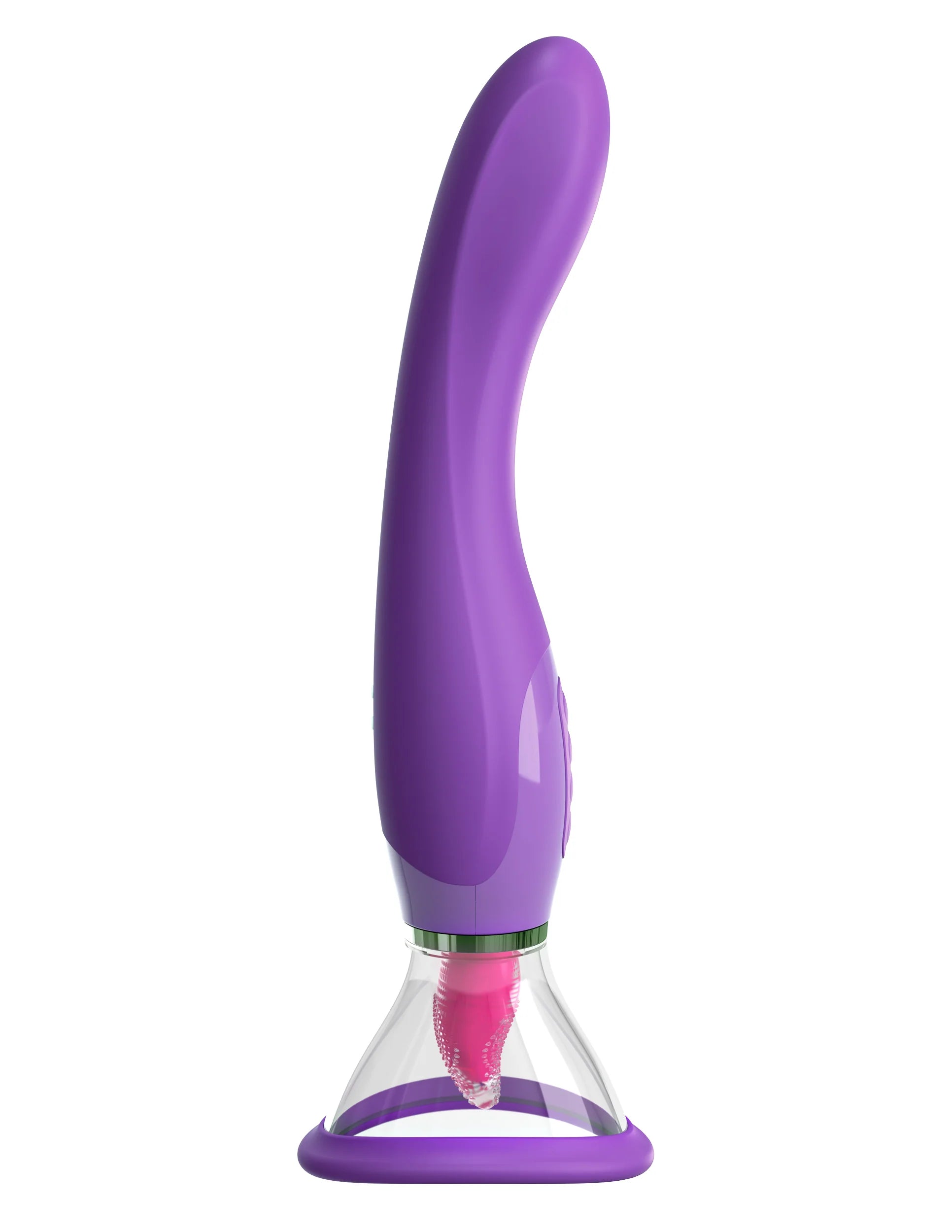 Side view of the Fantasy for Her Ultimate Pleasure. The handle doubles as an insertable shaft which has a g-spot angle towards the tip. | Kinkly Shop