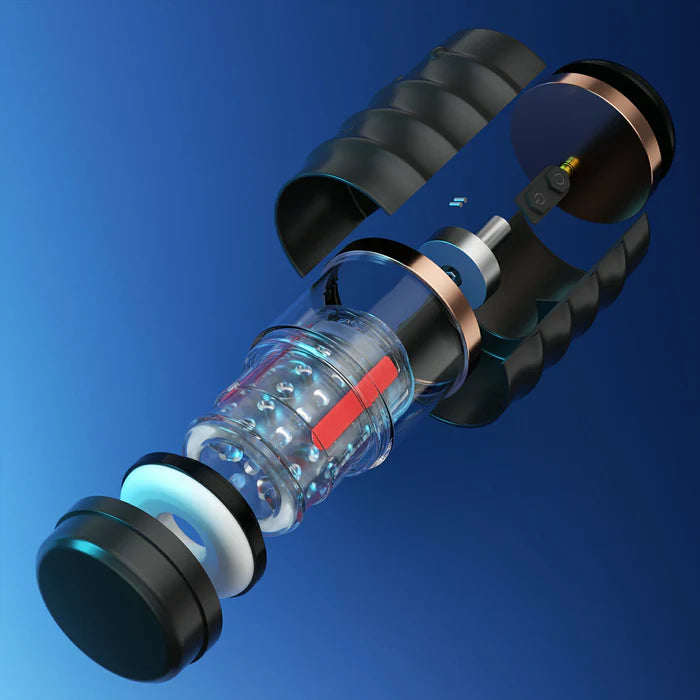 The Honey Play Box Automatic Warrior shown deconstructed, showcasing the advanced technological design of the Honey Play Box Automatic Warrior | Kinkly