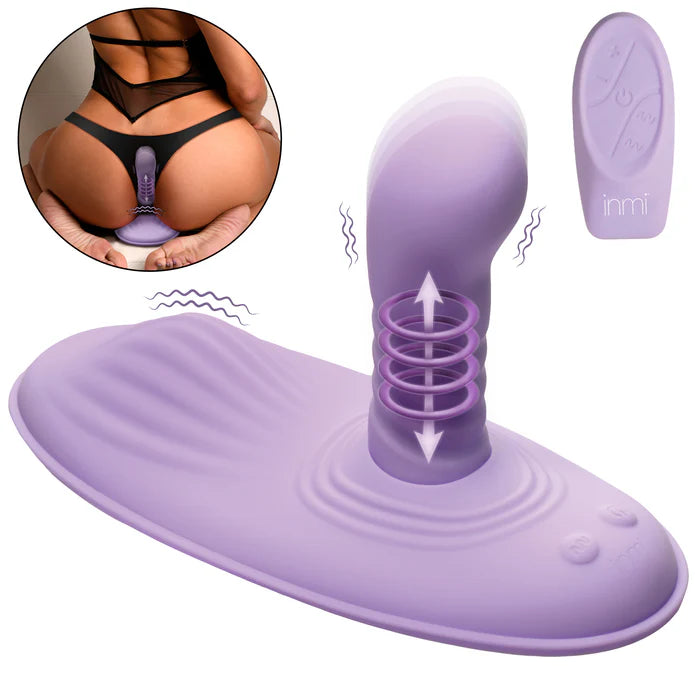 X-Ray image of the Inmi Thrust N' Grind showcases the thrusting design of the insertable shaft. | Kinkly Shop
