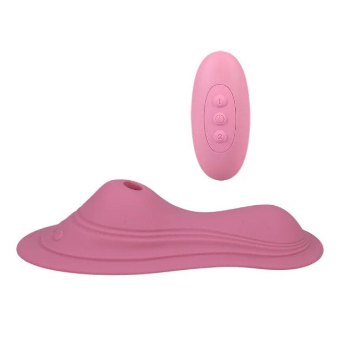 iSuck iRide Pleasure Seat with remote control shown next to it. | Kinkly Shop