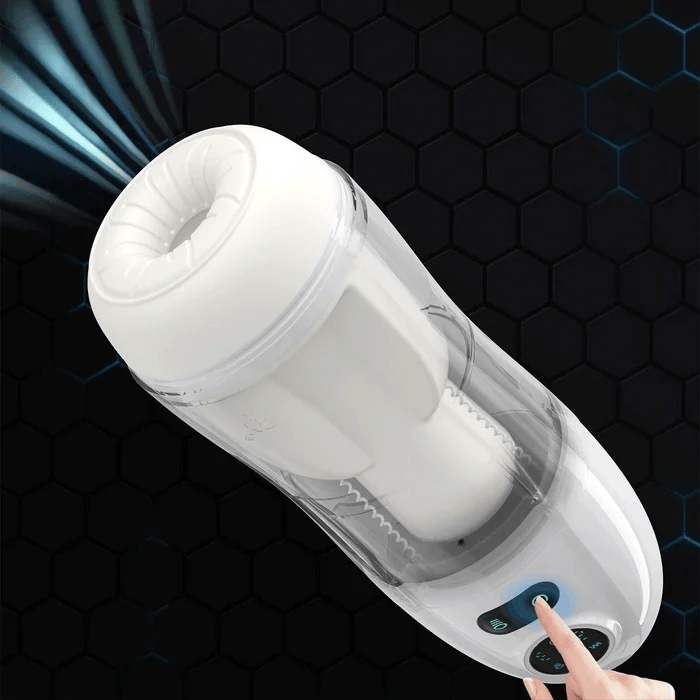 GIF showcasing the suction of the Kai 2, showing how it squeezes the shaft snugly | Kinkly Shop