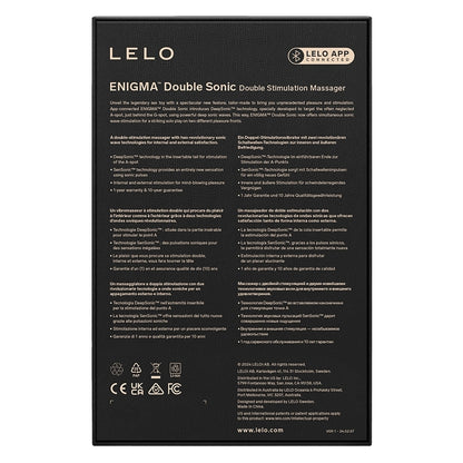 Backside of the LELO Enigma Double Sonic | Kinkly Shop