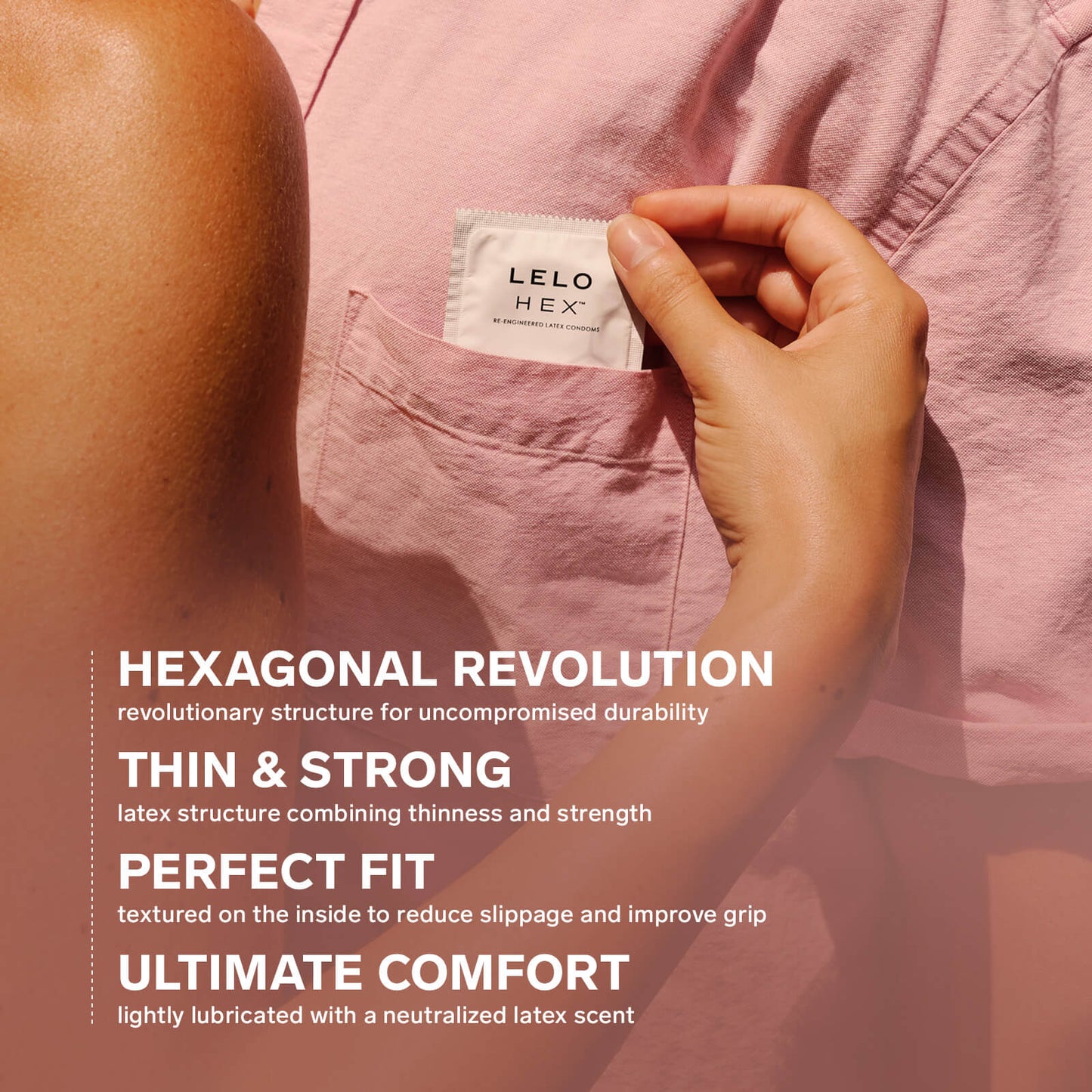 Preservativos LELO HEX originales, paquete de 36
