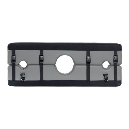 Liberator Bastion Bondage Stocks up against a white background. | Kinkly Shop