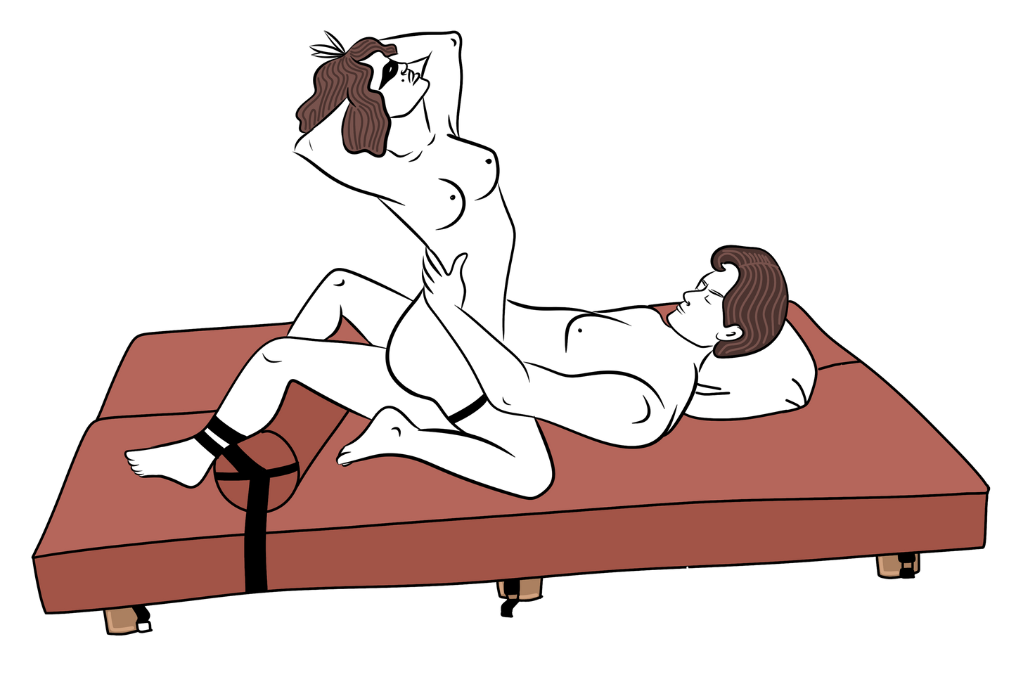 Liberator Black Label Divan Daybed with Cuffs