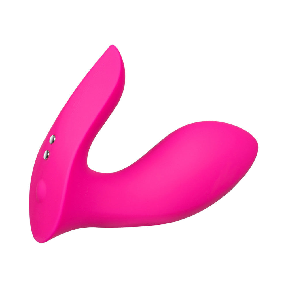 Side profile of the Lovense Flexer showcases the bulbed design of the insertable portion with the flat, long base. | Kinkly Shop