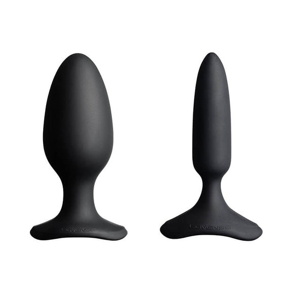 The 2.25" diameter Lovense Hush 2 plug shown next to the 1" diameter plug. There is a large size difference. | Kinkly Shop