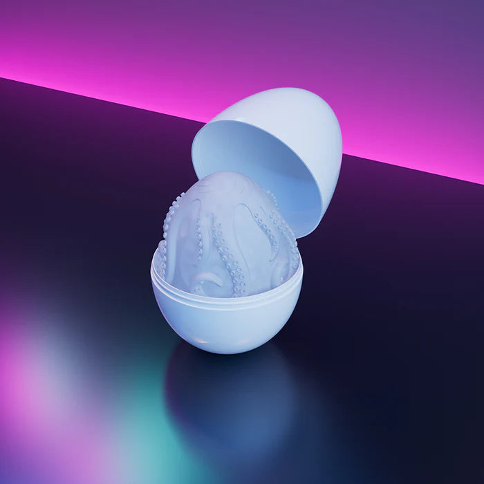 Lovense Kraken inside of its plastic egg packaging | Kinkly Shop