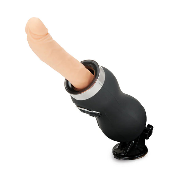The Lux Fetish Remote-Controlled Rechargeable Compact Thrusting Machine in front of a plain white background | Kinkly Shop