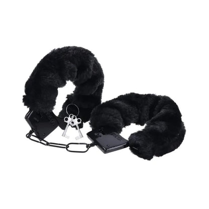 Merci Fluff Cuffs in Black | Kinkly Shop
