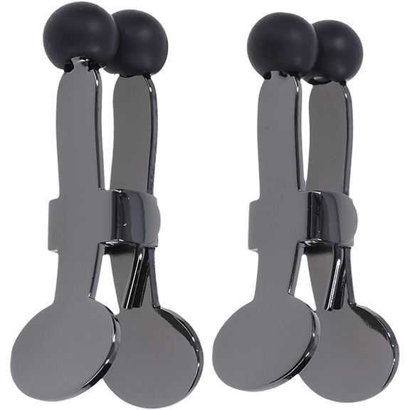 Both of the clamps shown next to one another. Both sets of clamps have silicone-tipped balls. | Kinkly