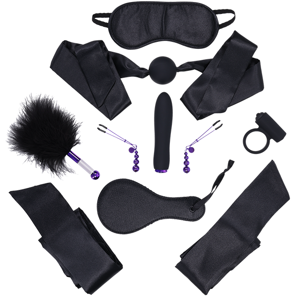 Everything included in the The VIP Room BDSM Set| Kinkly Shop