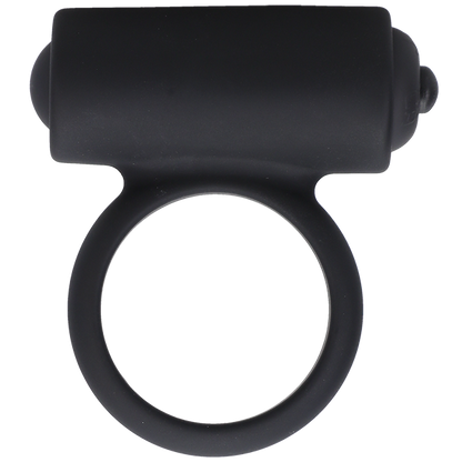 Close-up on the vibrating cock ring that's included within the The VIP Room BDSM Set | Kinkly Shop
