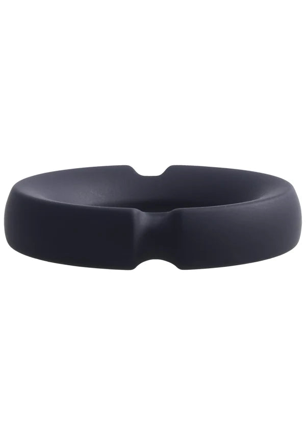Side view of the Merci The Paradox. There are two divots built into the walls of the cock ring. | Kinkly Shop