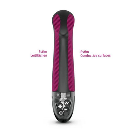 An image of the Mystim Right on Ron with the electrosex panel areas superimposed over the image. Both of the sides of the Mystim Right on Ron are conductive e-stimulation surfaces. | Kinkly Shop