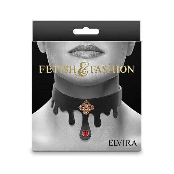 Packaging for the NS Novelties Elvira Collar | Kinkly Shop