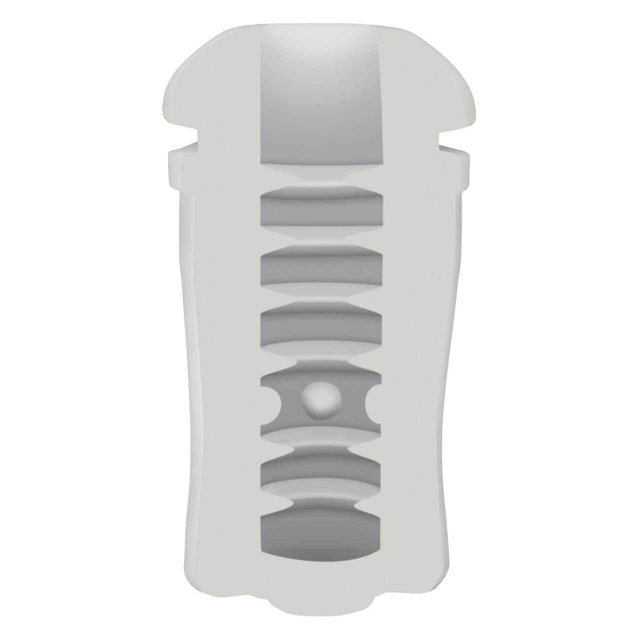 Cross-section of the texture inside of the Optimum Power Pulsar Stroker. It's very ribbed. | Kinkly Shop