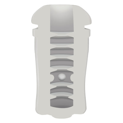 Cross-section of the texture inside of the Optimum Power Pulsar Stroker. It's very ribbed. | Kinkly Shop