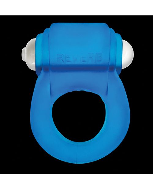 The Oxballs Glowdick in Blue Ice against a black background. The LED light is off, showcasing how vibrant the blue material is when placed against a contrasting color. | Kinkly Shop