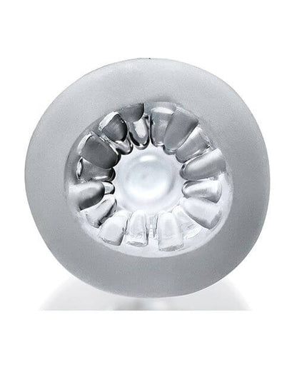 A view of the inside texture of the Oxballs Jack't stroker. There are soft, flexible, pronounced nubs that protrude inwards towards a penis to provide sensation around the entire shaft. | Kinkly Shop