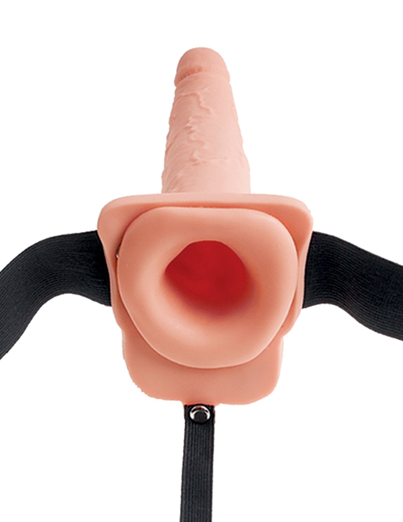 Base of the dildo. This showcases the hollow interior of the dildo where the wearer's shaft can slide inside of the dildo if desired. | Kinkly Shop