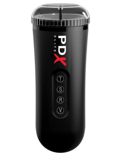 Close-up on the four buttons on the front of the PDX Elite Moto Blower. The lid is on the stroker too | Kinkly