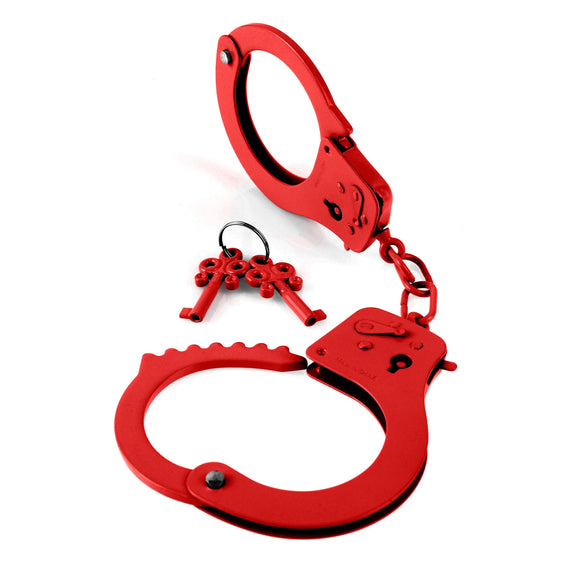 A cuff of the Designer Cuffs is shown close to the camera, opened up. | Kinkly Shop