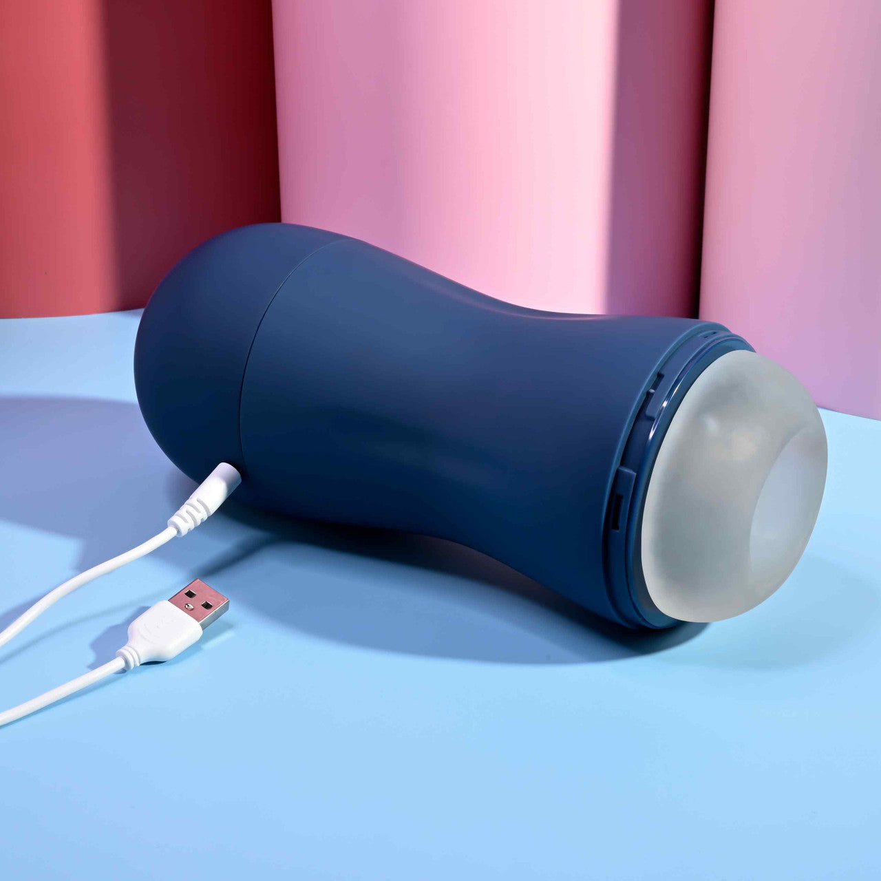 The charger plugged into the Playboy Gusto. The other side of the charger has a male USB port. | Kinkly Shop