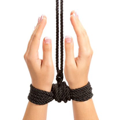 A double-column bondage tie with the "Restrain Me" Bondage Rope Twin Pack ties two wrists together | Kinkly Shop