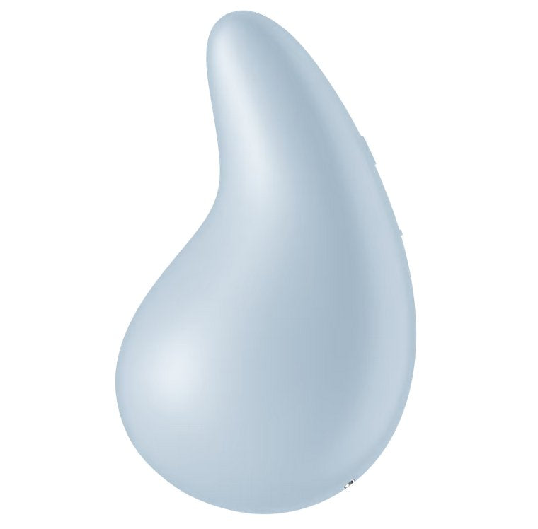 A side view of the Satisfyer Dew Drop. The vibrator is shaped like a water droplet from the side. | Kinkly Shop