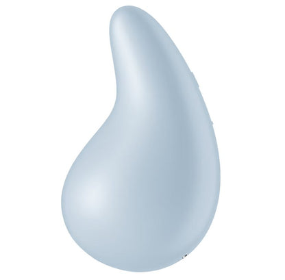 A side view of the Satisfyer Dew Drop. The vibrator is shaped like a water droplet from the side. | Kinkly Shop