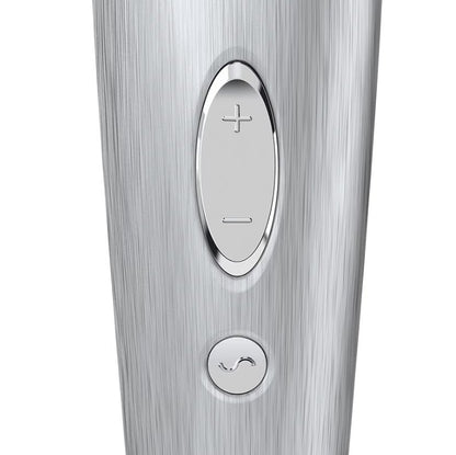 Close-up on the three buttons on the handle on the Satisfyer High Fashion | Kinkly Shop