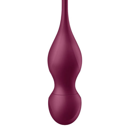 Close-up of the tip of the Satisfyer Love Birds Vary, showcasing the seam at the very tip of the toy that allows you to unscrew and rescrew on the different weight sizes. | Kinkly Shop