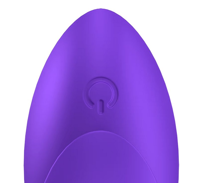 Close-up of the power button on the Satisfyer Love Riot | Kinkly Shop