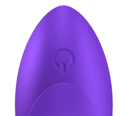 Close-up of the power button on the Satisfyer Love Riot | Kinkly Shop