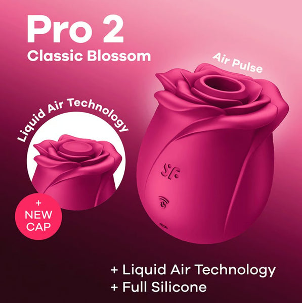 Satisfyer Pro 2 Classic Blossom  Rose-Inspired Air Suction Toy  Kinkly  Shop