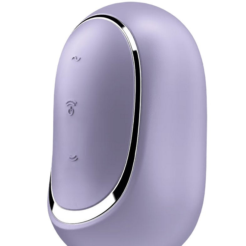 Close-up on the 3 buttons on the backside of the Satisfyer Pro To Go 2. They take up most of the backside of the oval. | Kinkly Shop