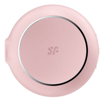 Side view of the Satisfyer Pro To Go 3. It's a circle with the Satisfyer SF logo in the center. | Kinkly Shop