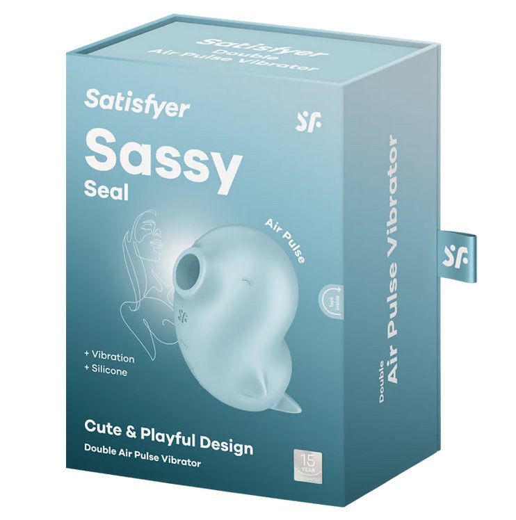 Packaging for the Satisfyer Sassy Seal | Kinkly Shop