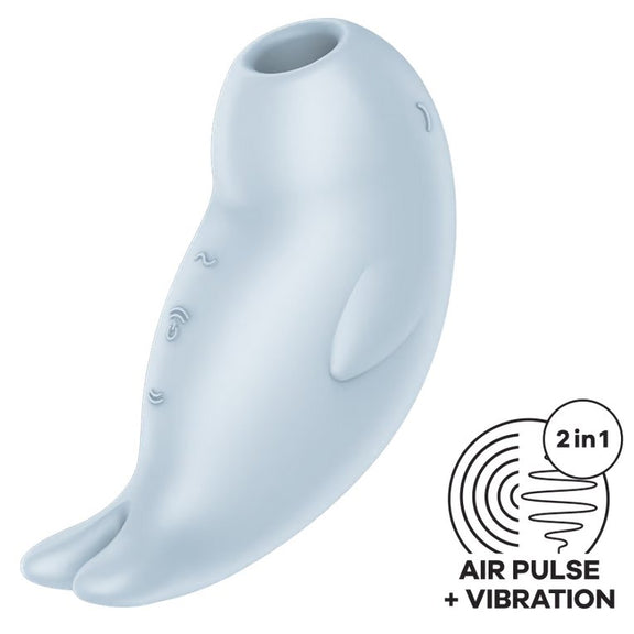 Satisfyer Seal You Soon with an illustrated icon in the corner that states "2 in 1 Air Pulse + Vibration" | Kinkly Shop