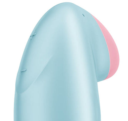 Close-up on the two buttons on the Satisfyer Tropical Tip. The two buttons are right behind the protruding tip of the vibrator. | Kinkly Shop