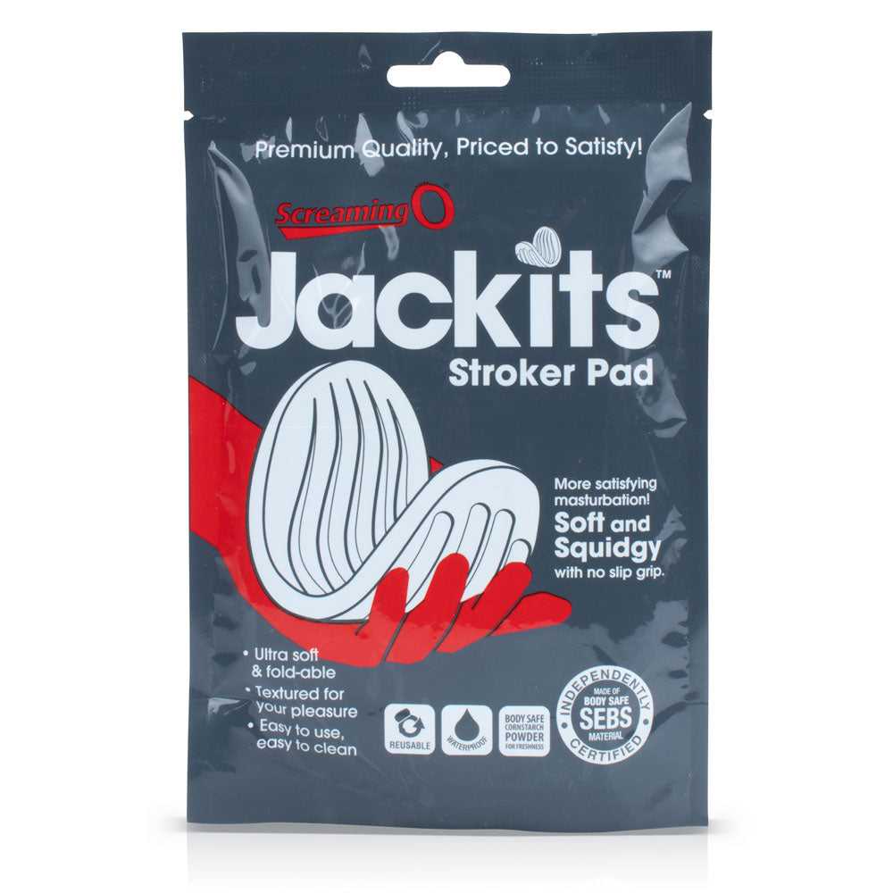 Packaging for the Screaming O Jackits Stroker Pad | Kinkly Shop