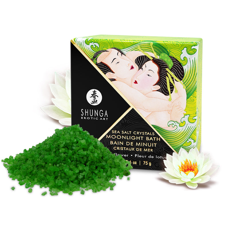 The Shunga Moonlight Bath Sea Salt Crystals in Lotus Flower | Kinkly Shop