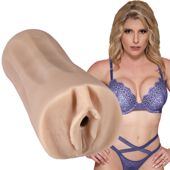 Cory Chase shown in lingerie next to the Signature Strokers - Cory Chase | Kinkly