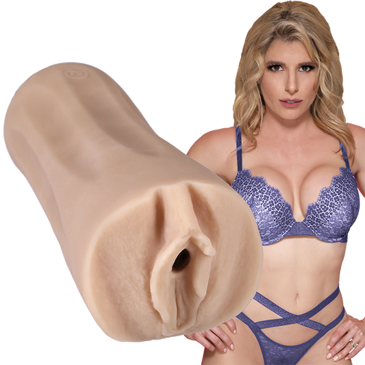 Cory Chase shown in lingerie next to the Signature Strokers - Cory Chase | Kinkly