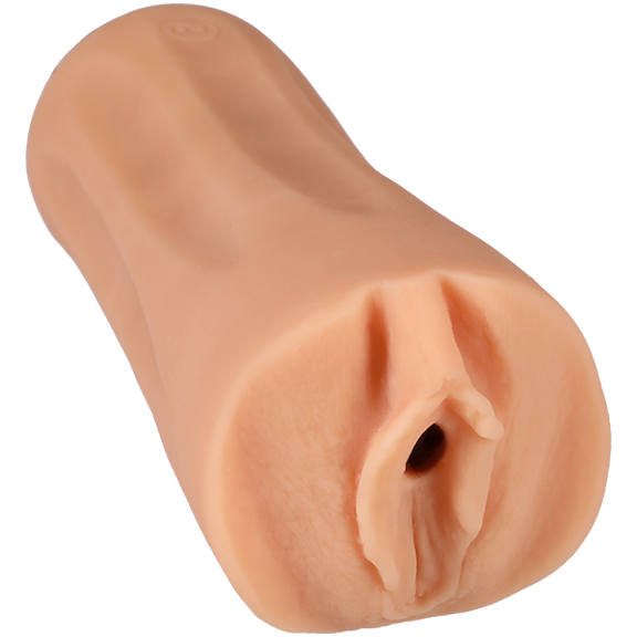 The Signature Strokers - Cory Chase in front of a plain white background. The vulva is molded directly from Cory Chase's own vulva. | Kinkly