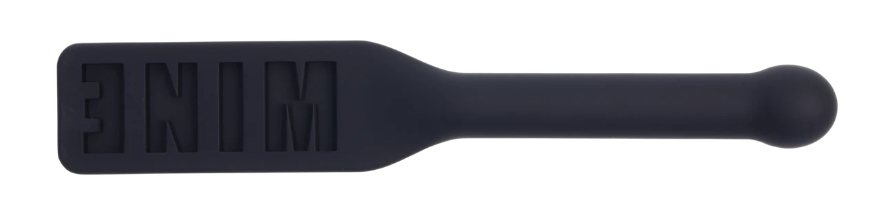The Edge "MINE" Silicone Paddle is shown with the word "MINE" etched into the surface of the paddle | Kinkly