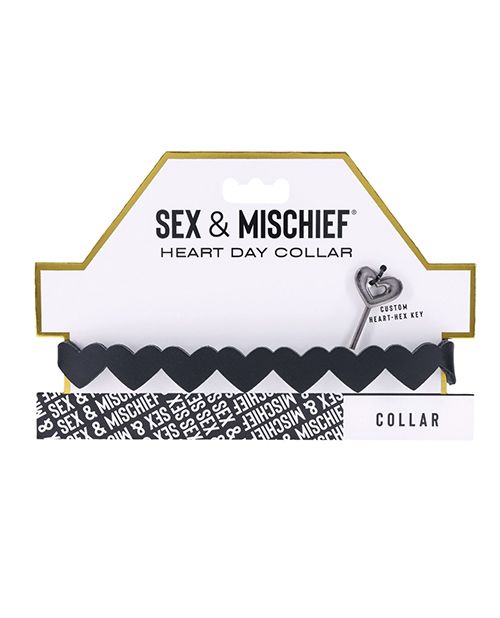 The Sportsheets Heart Day Collar in its packaging. | Kinkly Shop