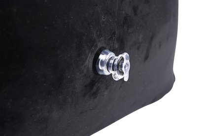 Close-up of the inflation nozzle on the Sportsheets Inflatable Positioner Plus. | Kinkly Shop