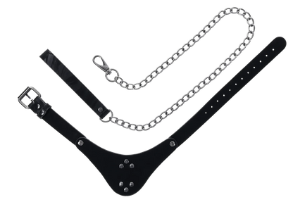 Every part of the Sportsheets Velvet Noir Collar and Leash laid out flat to showcase how it all looks. | Kinkly